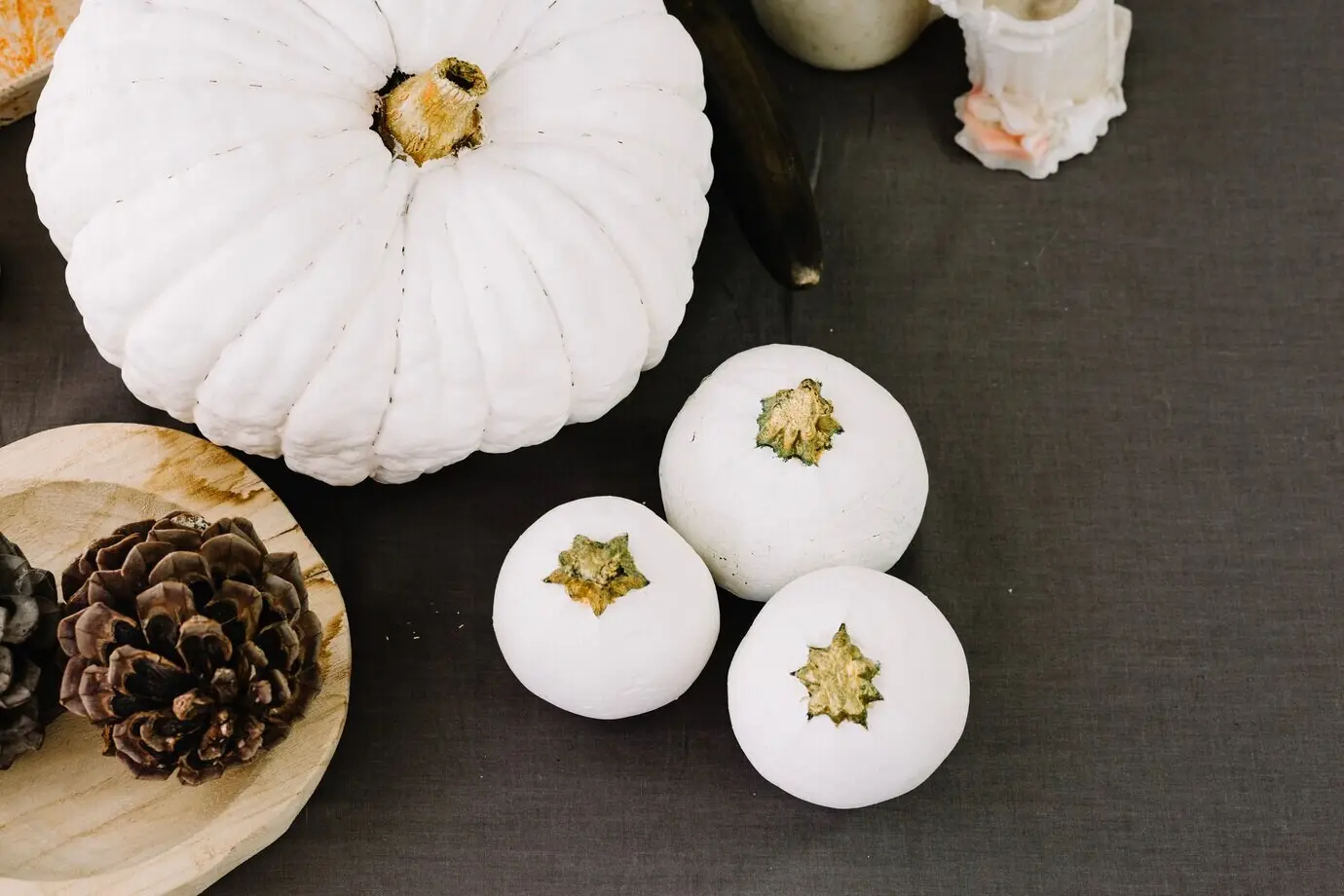 Weißes Gemüse von oben